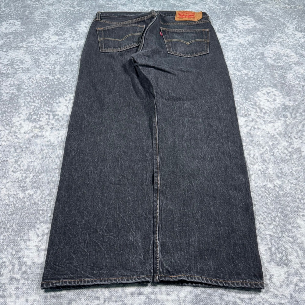 Levi's 501 Original Fit Jeans Mens 34x30 Black Faded Skater Grunge Y2K Baggy